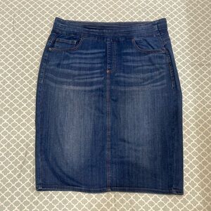 Cato Stretch Denim Midi Skirt 16W